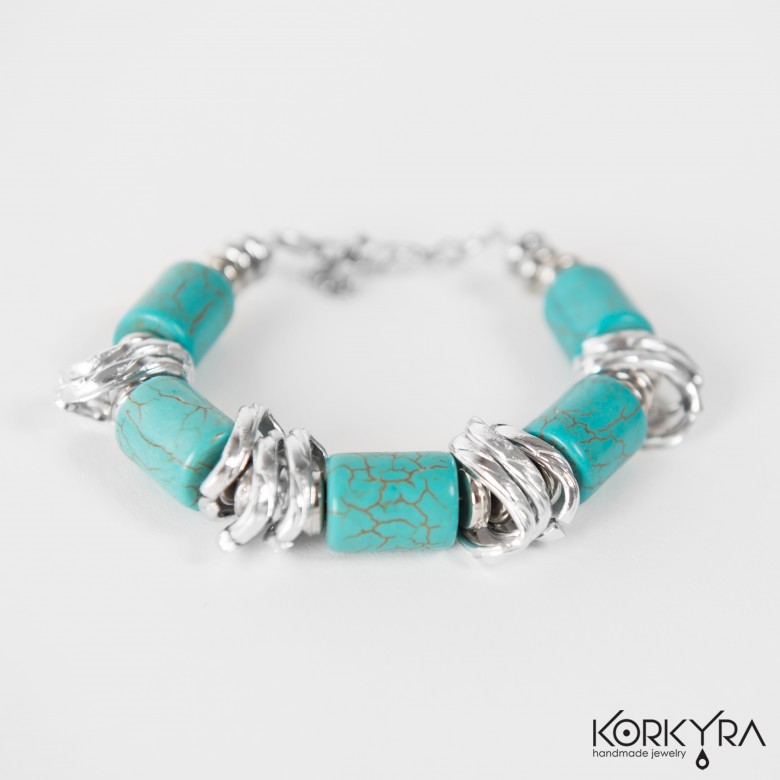 NR301 - TURQUOISE HOWLITE AND METAL APPLICATIONS