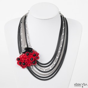S001B - RED AND BLACK SOUTACHE