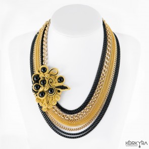 S001A - YELLOW AND BLACK SOUTACHE